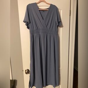 SHEIN Blue Maxi Dress with V-Neck